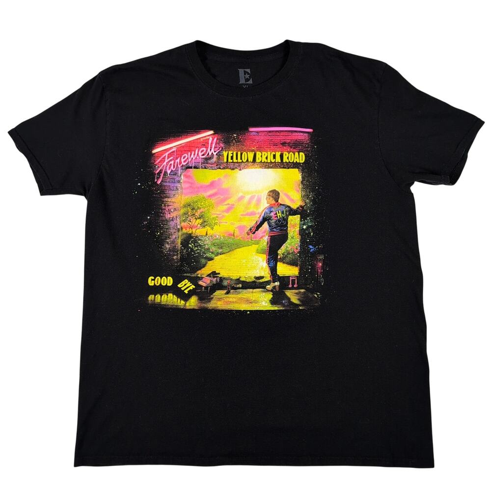 Elton John Farewell Yellow Brick Road 2019 Tour XL Black‎ T-Shirt